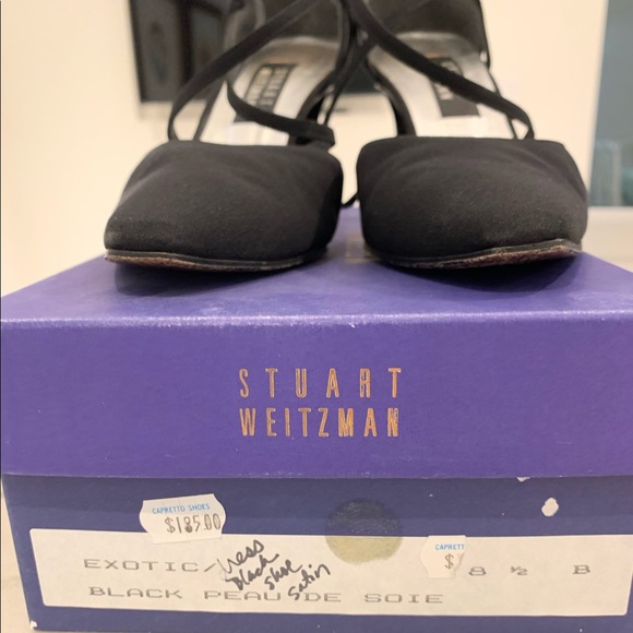 Stuart Weitzman Exotic Peau de Soie Heels Size 8.5 - Picture 3 of 14